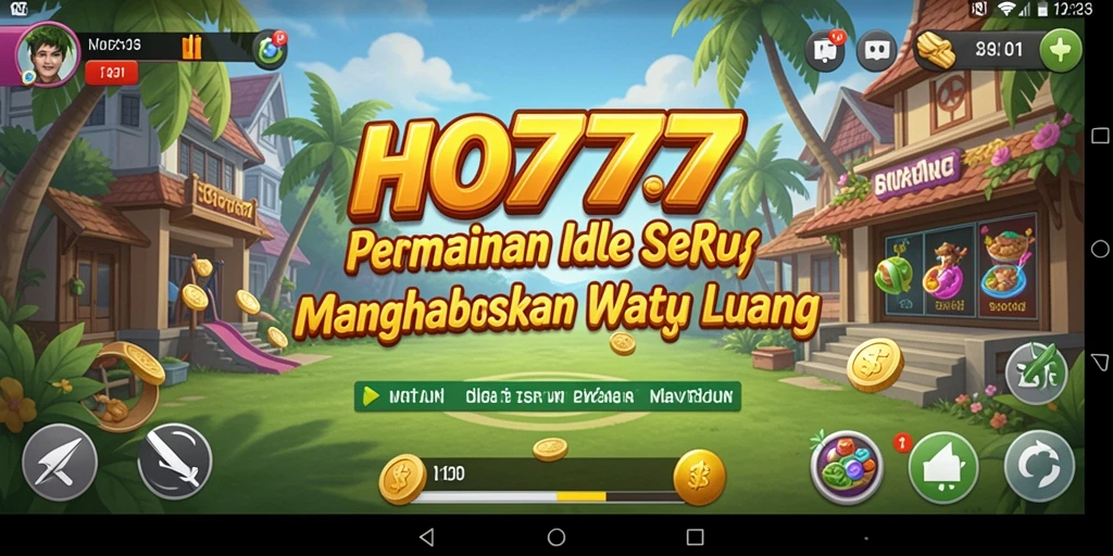 Tampilan gameplay HO777 menampilkan manajemen sumber daya yang santai.