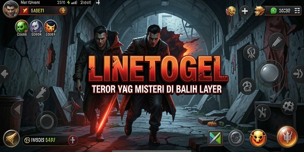 Tampilan mencekam gameplay LINETOGEL dengan atmosfer horror yang nyata.