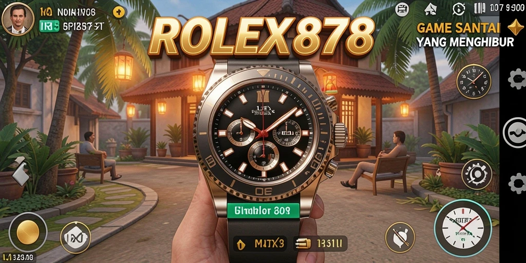Tampilkan keseruan gameplay <strong>ROLEX878</strong> dalam warna cerah dan tantangan menyenangkan.