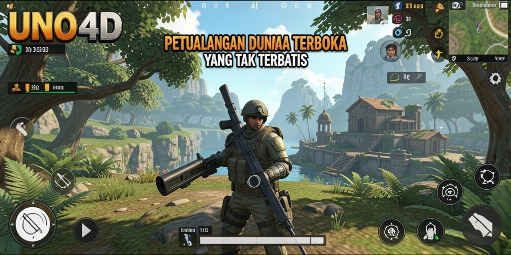 Tampilan gameplay Open World yang menarik dan penuh petualangan.